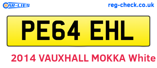 PE64EHL are the vehicle registration plates.