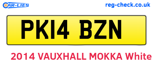 PK14BZN are the vehicle registration plates.