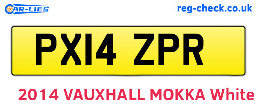 PX14ZPR are the vehicle registration plates.