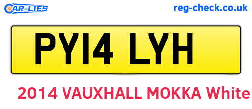 PY14LYH are the vehicle registration plates.