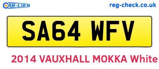 SA64WFV are the vehicle registration plates.