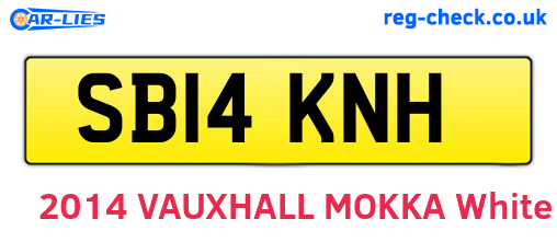 SB14KNH are the vehicle registration plates.