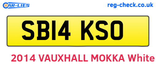 SB14KSO are the vehicle registration plates.