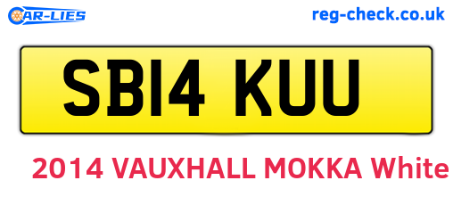 SB14KUU are the vehicle registration plates.