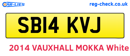 SB14KVJ are the vehicle registration plates.