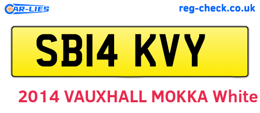 SB14KVY are the vehicle registration plates.