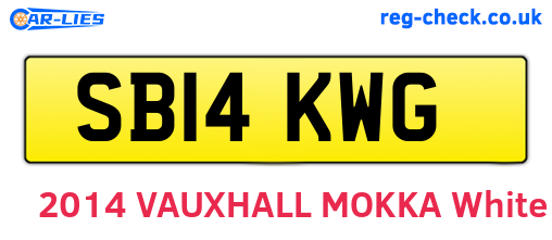SB14KWG are the vehicle registration plates.