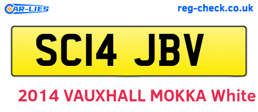 SC14JBV are the vehicle registration plates.