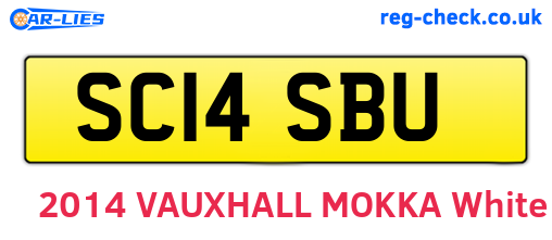 SC14SBU are the vehicle registration plates.