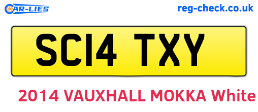 SC14TXY are the vehicle registration plates.