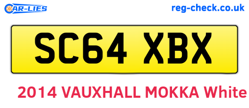 SC64XBX are the vehicle registration plates.