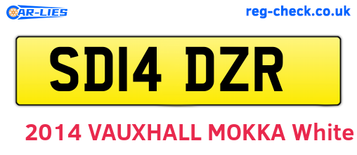 SD14DZR are the vehicle registration plates.