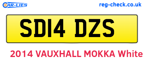 SD14DZS are the vehicle registration plates.