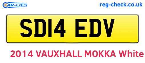 SD14EDV are the vehicle registration plates.