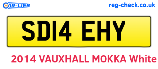 SD14EHY are the vehicle registration plates.