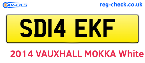 SD14EKF are the vehicle registration plates.