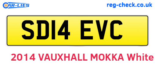 SD14EVC are the vehicle registration plates.