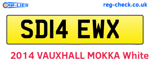 SD14EWX are the vehicle registration plates.