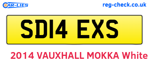 SD14EXS are the vehicle registration plates.
