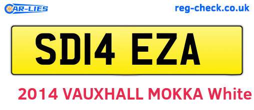 SD14EZA are the vehicle registration plates.