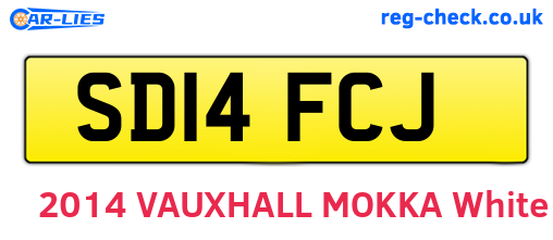 SD14FCJ are the vehicle registration plates.