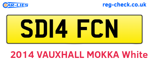 SD14FCN are the vehicle registration plates.