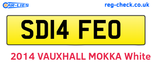 SD14FEO are the vehicle registration plates.