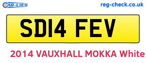 SD14FEV are the vehicle registration plates.