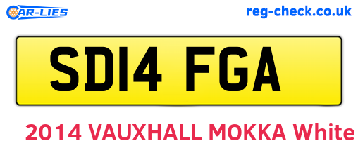 SD14FGA are the vehicle registration plates.