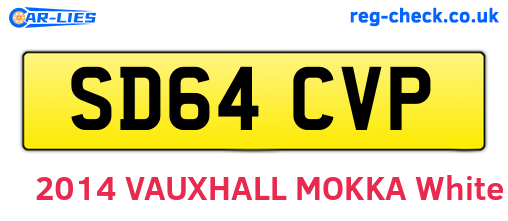 SD64CVP are the vehicle registration plates.