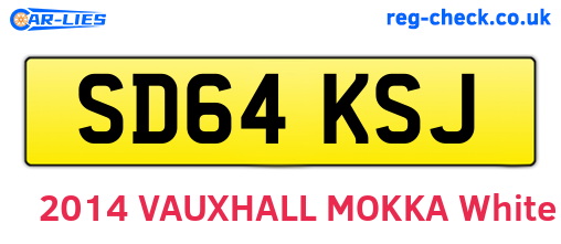 SD64KSJ are the vehicle registration plates.