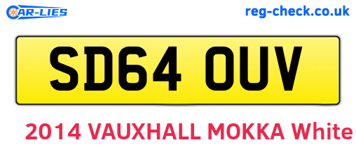 SD64OUV are the vehicle registration plates.