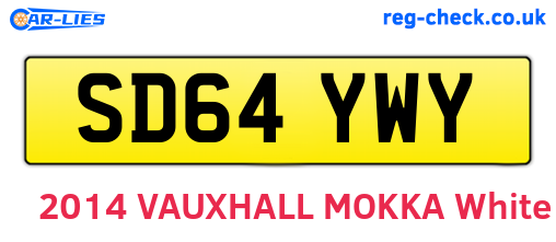 SD64YWY are the vehicle registration plates.