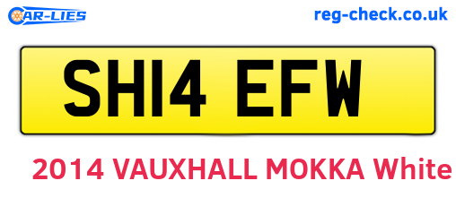 SH14EFW are the vehicle registration plates.