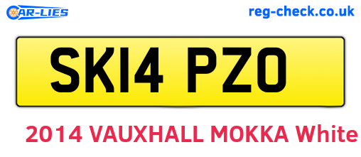 SK14PZO are the vehicle registration plates.
