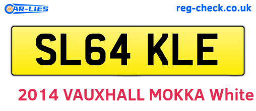 SL64KLE are the vehicle registration plates.