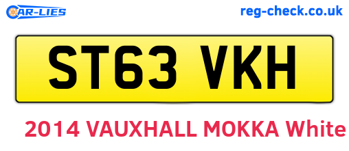ST63VKH are the vehicle registration plates.