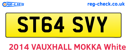 ST64SVY are the vehicle registration plates.