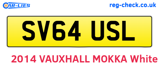 SV64USL are the vehicle registration plates.