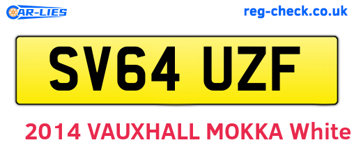 SV64UZF are the vehicle registration plates.