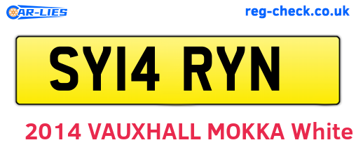 SY14RYN are the vehicle registration plates.