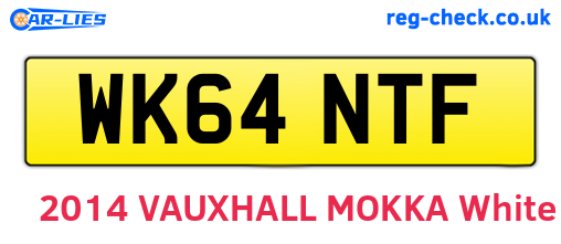 WK64NTF are the vehicle registration plates.
