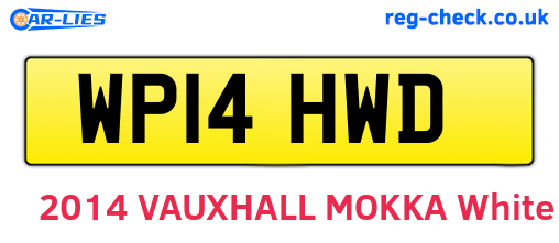 WP14HWD are the vehicle registration plates.