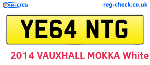 YE64NTG are the vehicle registration plates.