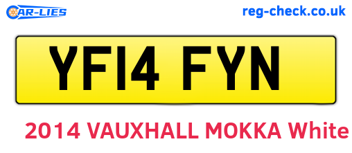 YF14FYN are the vehicle registration plates.