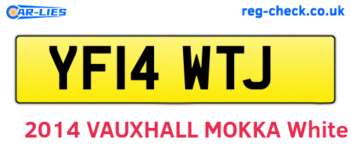 YF14WTJ are the vehicle registration plates.