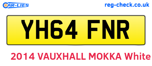 YH64FNR are the vehicle registration plates.