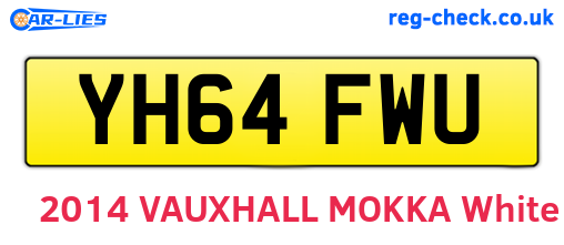 YH64FWU are the vehicle registration plates.