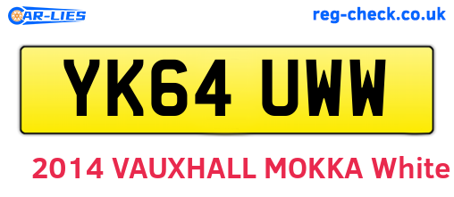 YK64UWW are the vehicle registration plates.