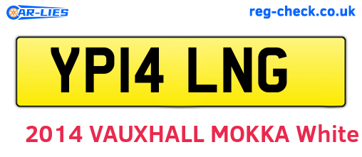 YP14LNG are the vehicle registration plates.
